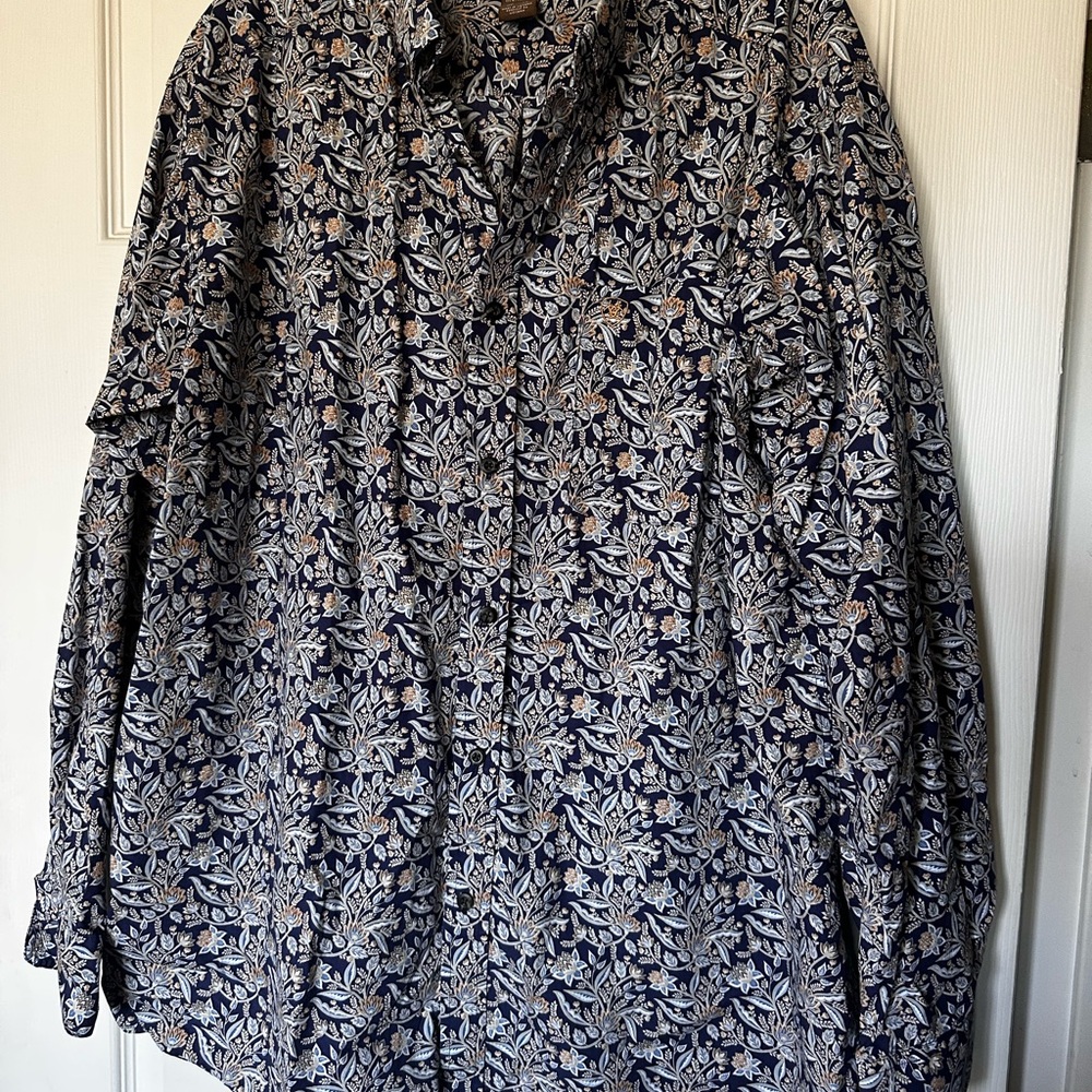 Ariat Navy Floral Button Front Shirt